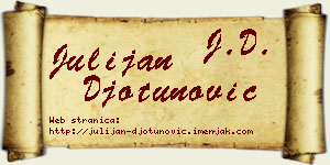 Julijan Đotunović vizit kartica